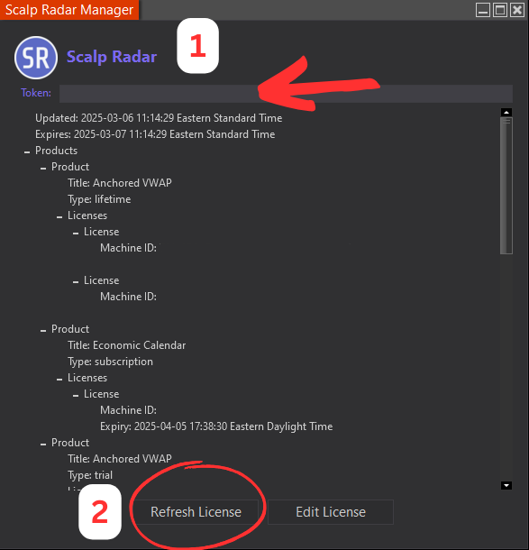 Scalp Radar Manager Refresh License